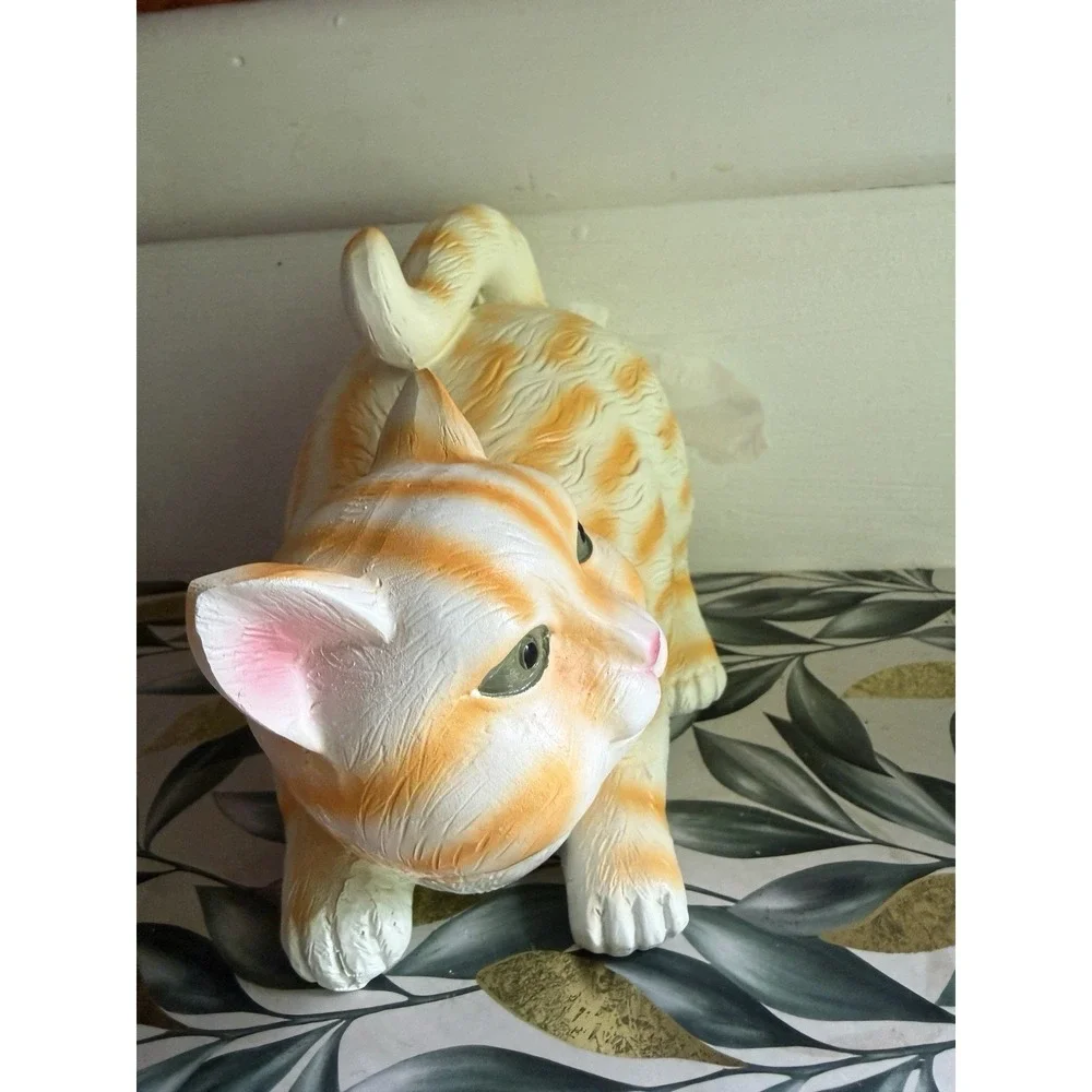 Cat‎ Butt Tissue Holder Orange Tabby Cat Square Cover Bathroom 12